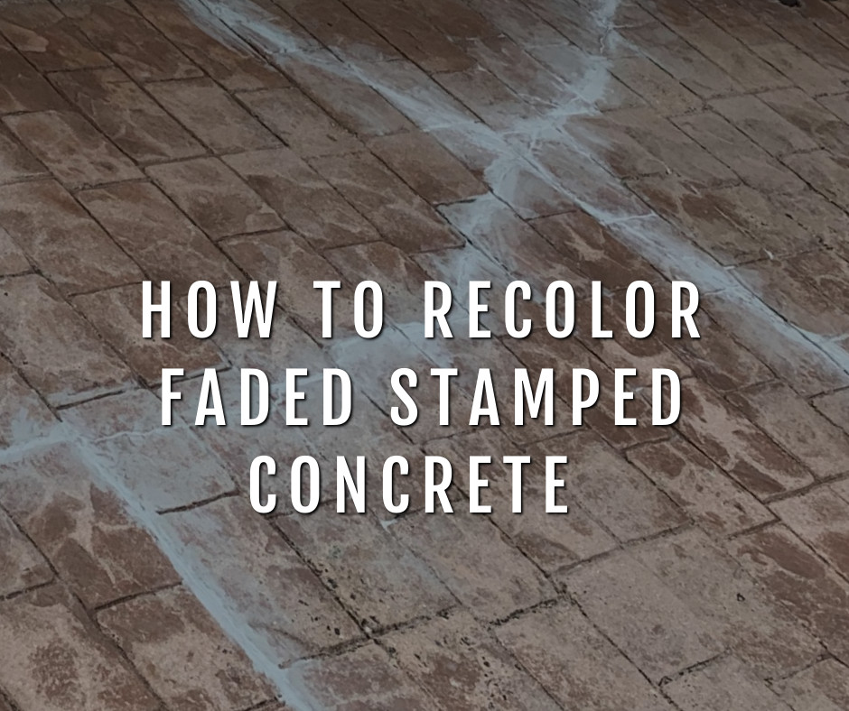 Design by colorant: How to Recolor Faded Stamped Concrete