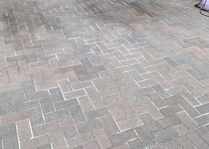 Faded Driveway Concrete Pavers