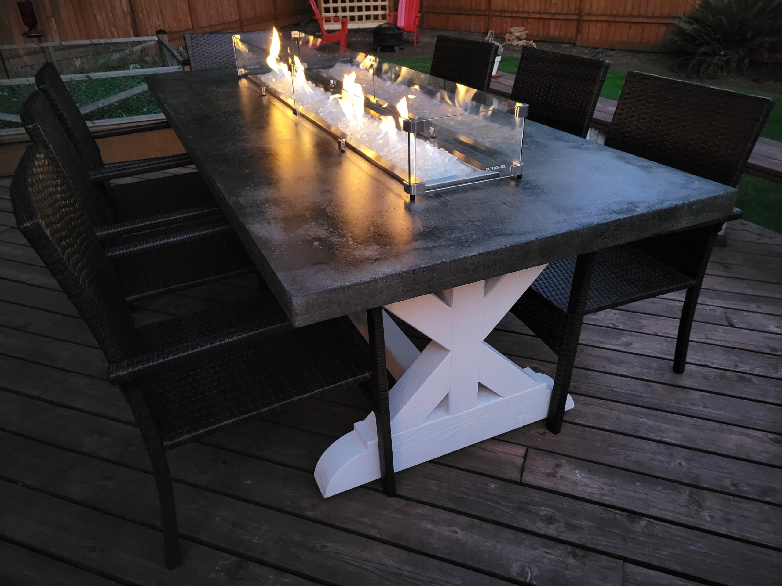 Outdoor Concrete Fire Table