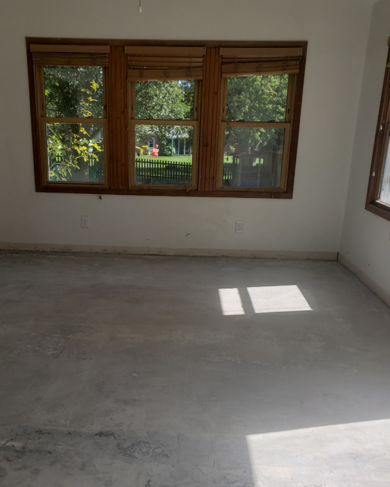 Concrete Floor Sunroom - Before