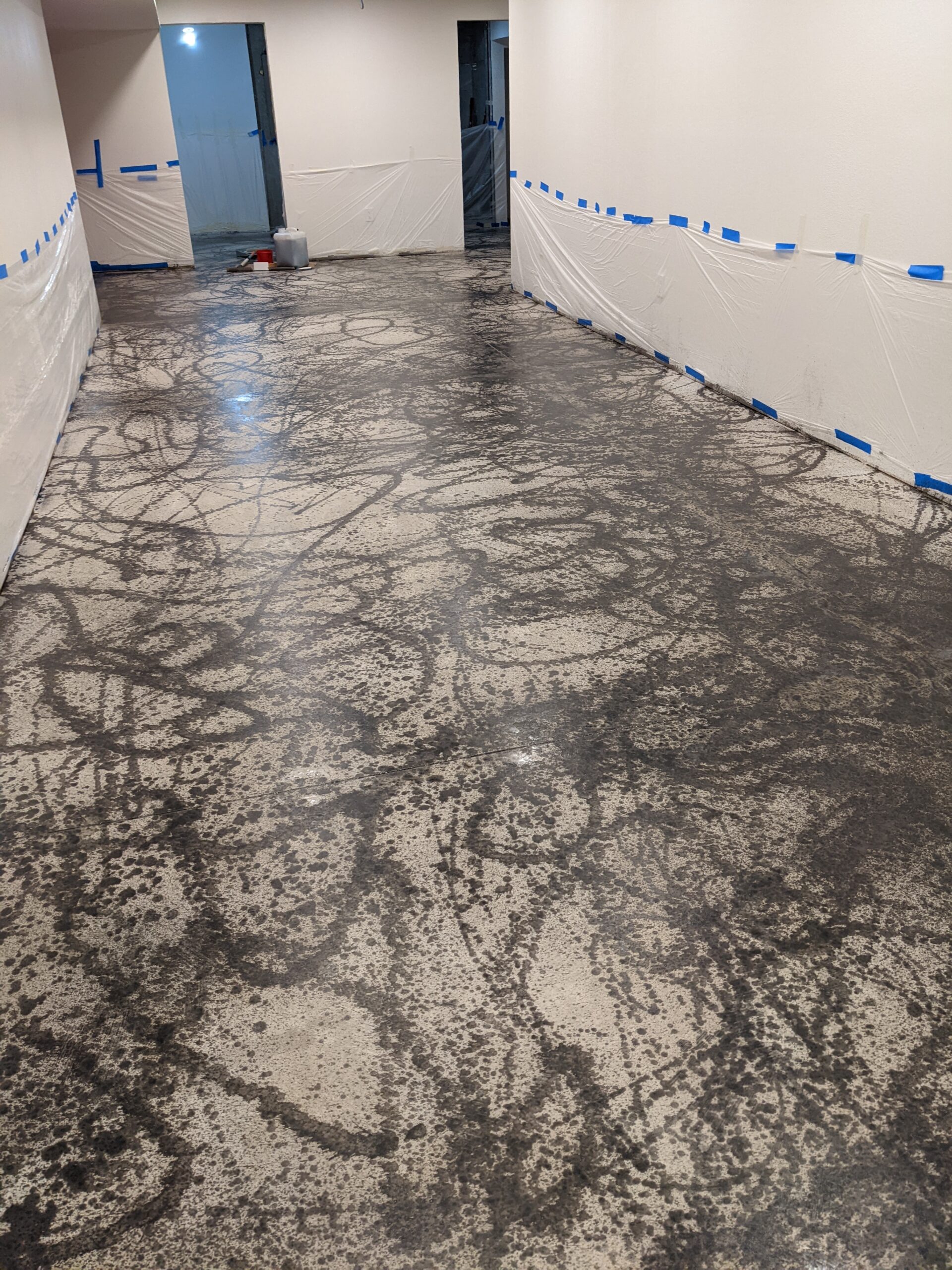 AcquaTint - Basement Floor - Charcoal Application