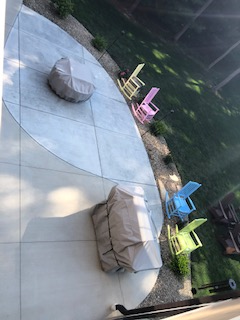 Faded Stamped Concrete Patio