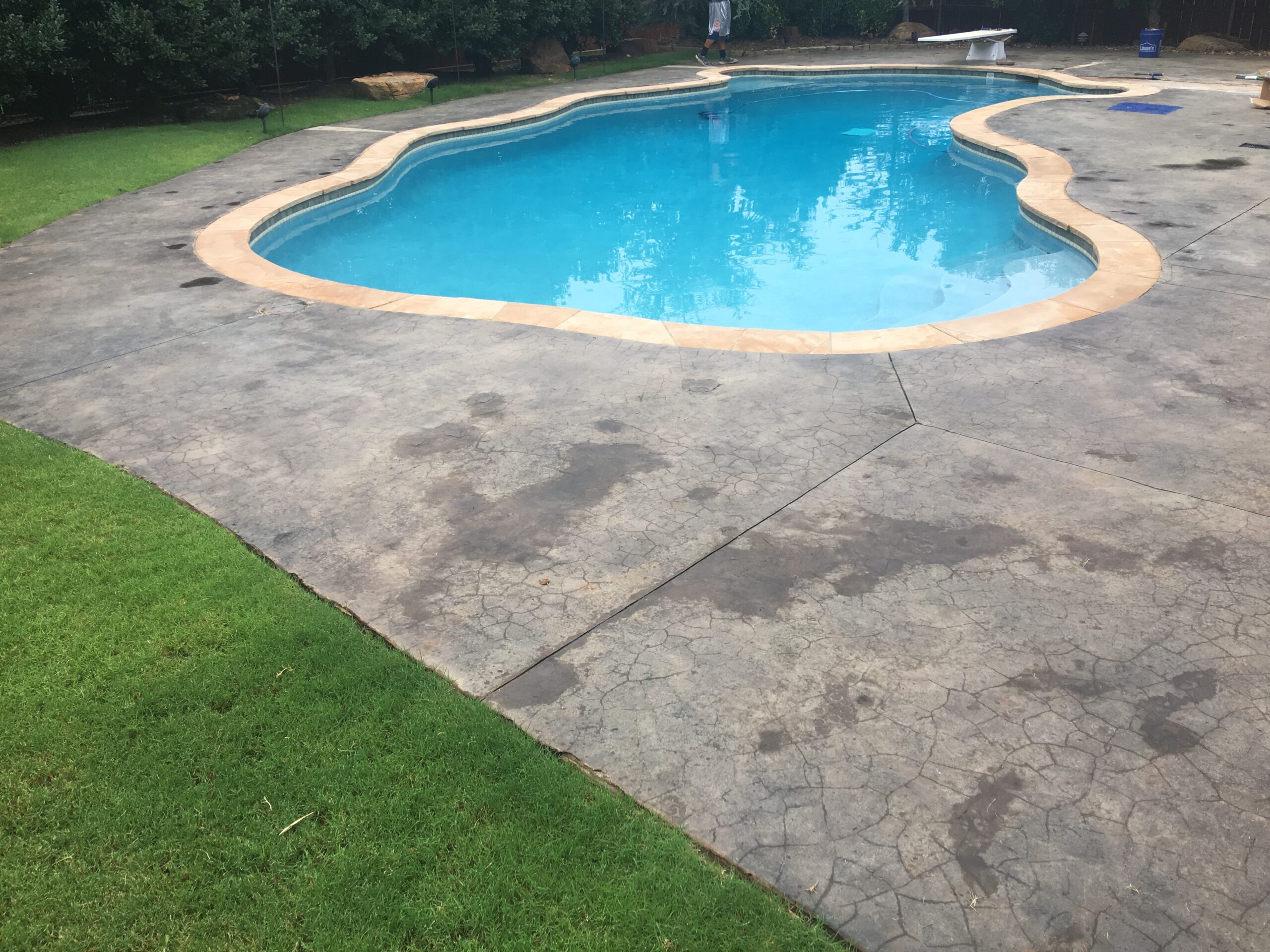 Decolored Concrete Pool Deck