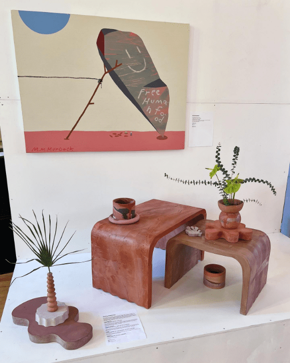 concrete tables for a Furniture Design Exhibit