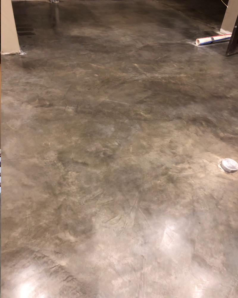 Charcoal Stained Concrete Floor