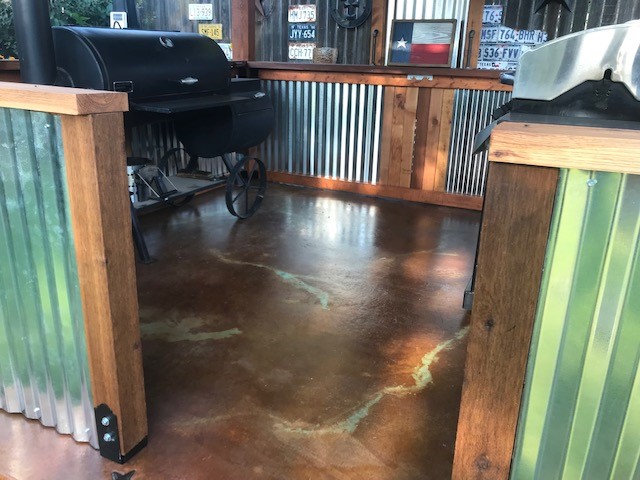 EverStain acid stained concrete floor