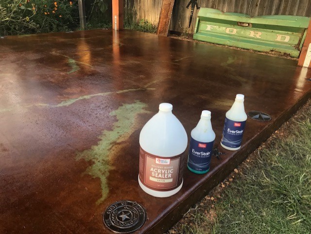 EverStain acid stained concrete floor