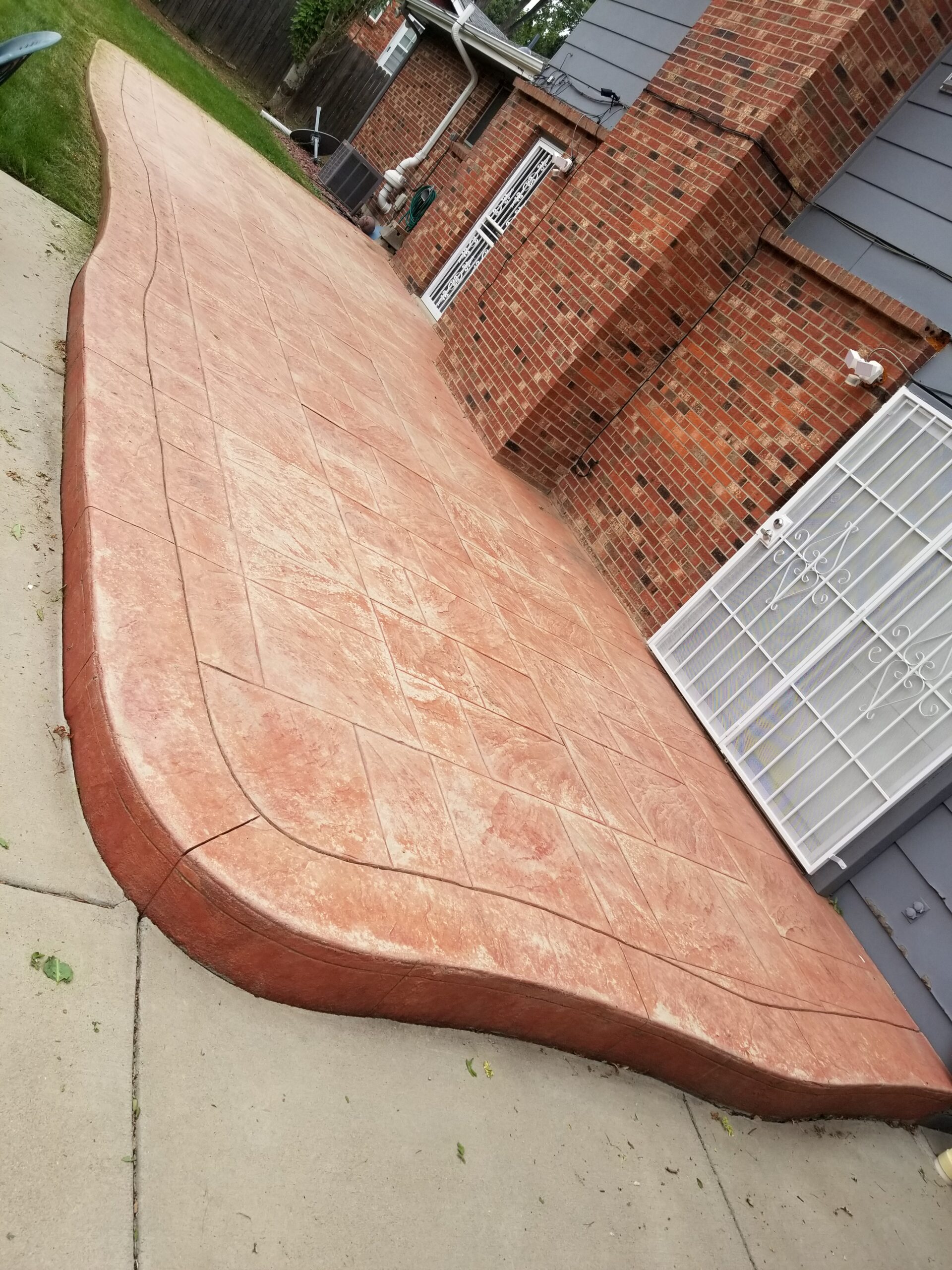 Faded Stamped Concrete Patio Faded Stamped Concrete Patio
