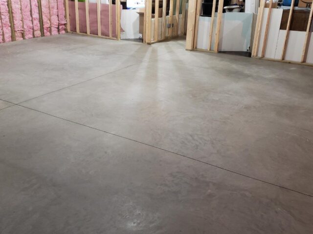 Prepped and clean concrete surface