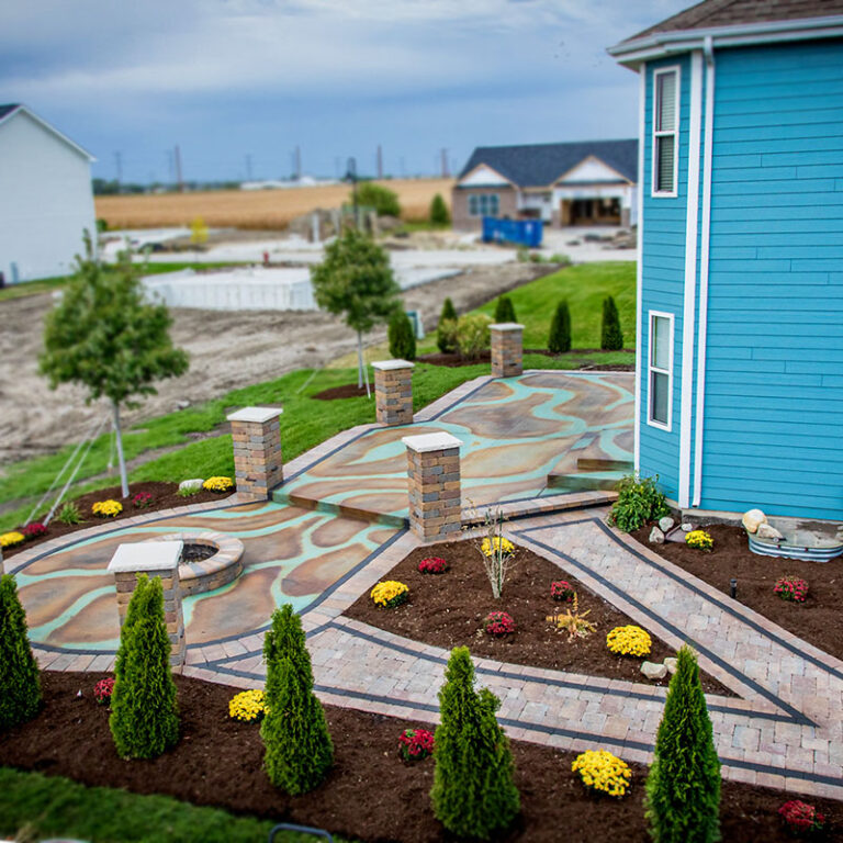 Stained Broom Finish Concrete DIY Gallery Direct Colors