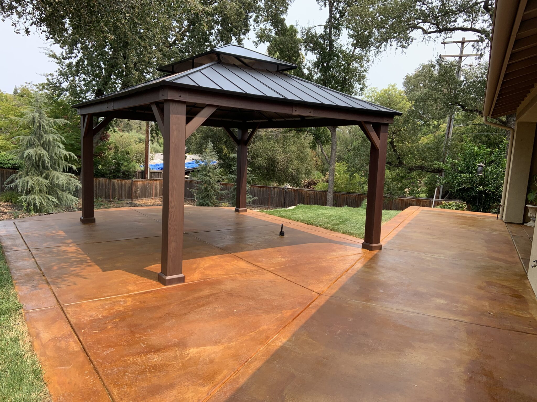 Inspiring Stained Broom Finish Concrete Projects