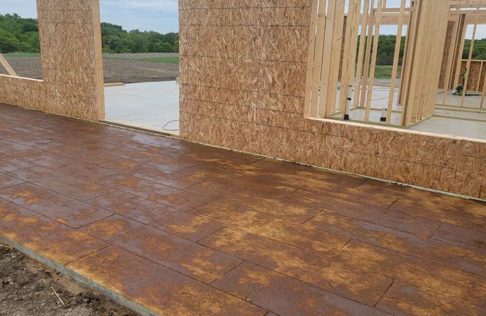 Concrete slab after the application of Coffee Brown EverStain™