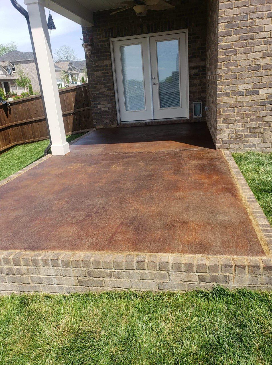 acid stained concrete patio