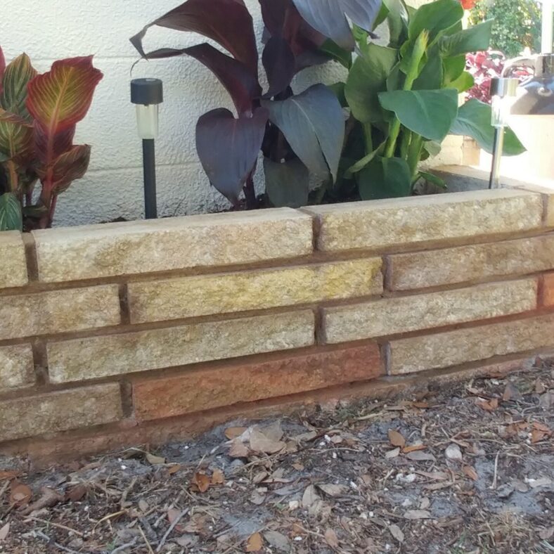 Concrete Patio Retaining Wall