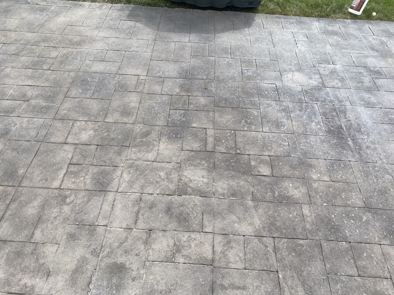 Black Antiquing Stain on Stamped Concrete Patio Black Antiquing Stain on Stamped Concrete Patio