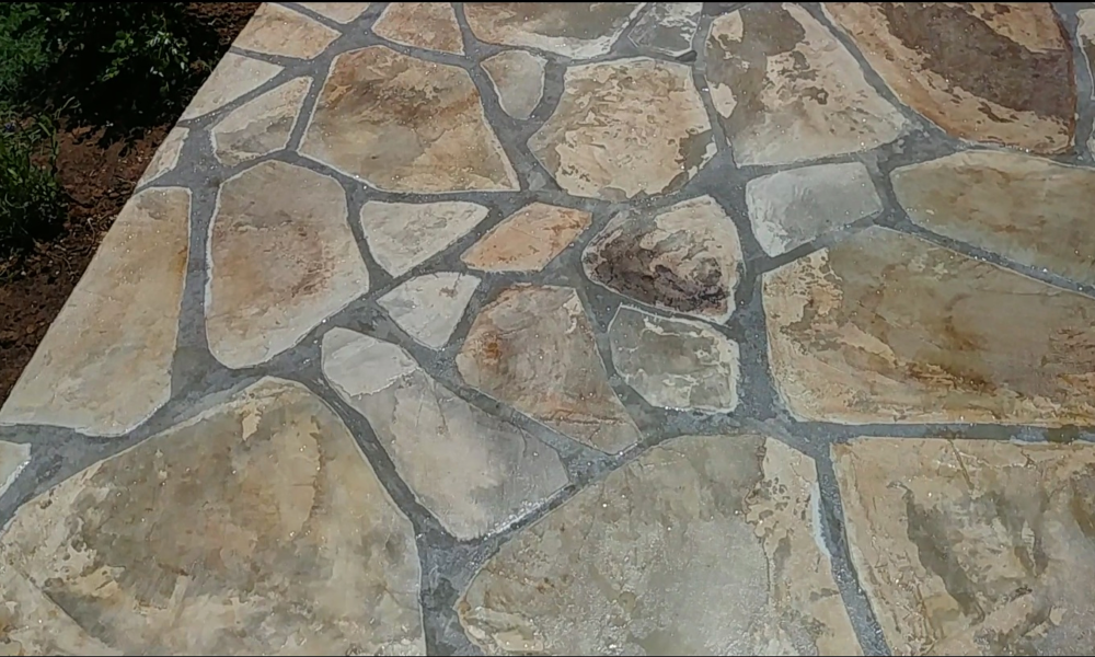 Faux Stained Concrete Flagstone by Blessed Concrete