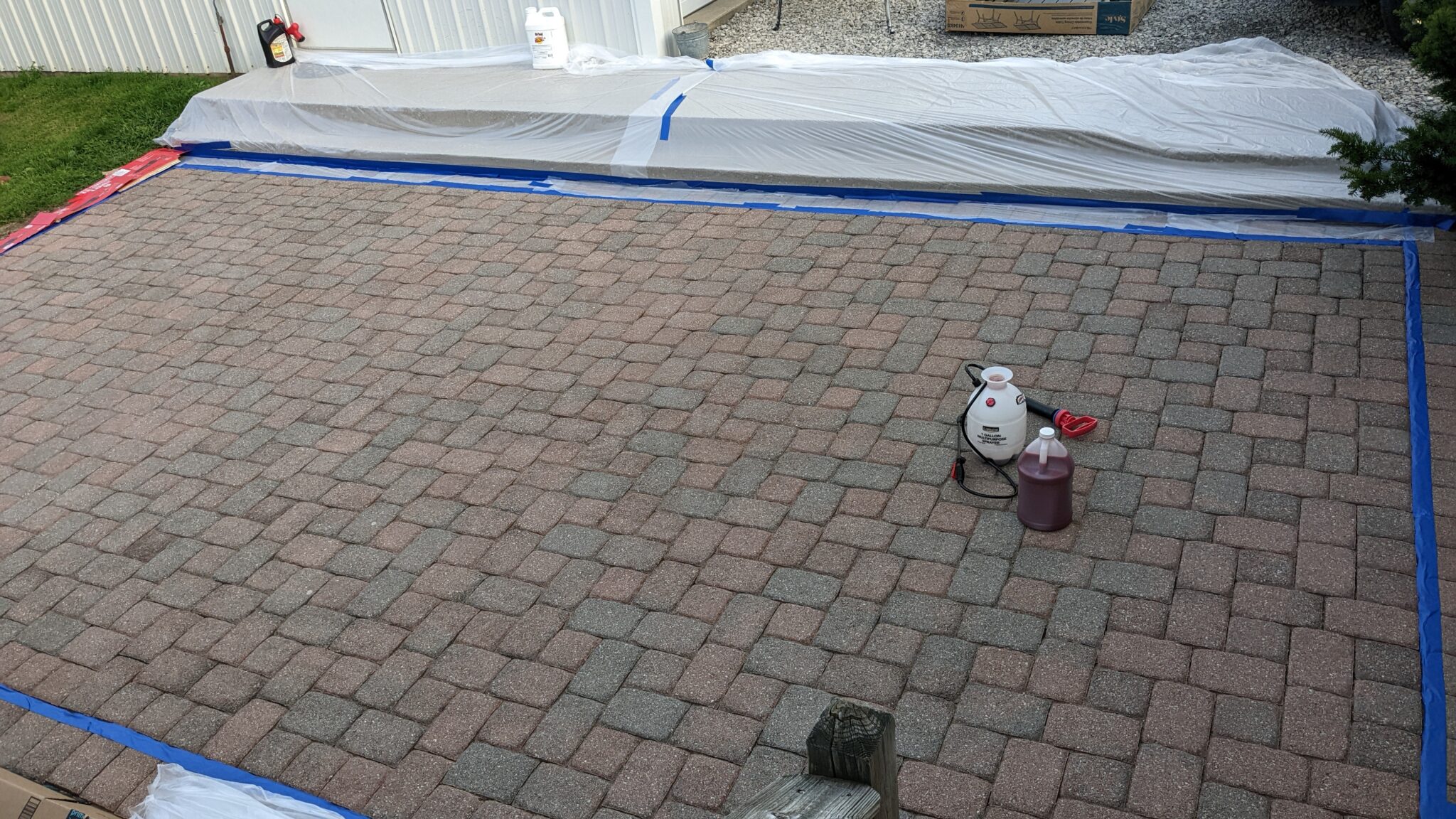 Stained Concrete Pavers Before & After Gallery