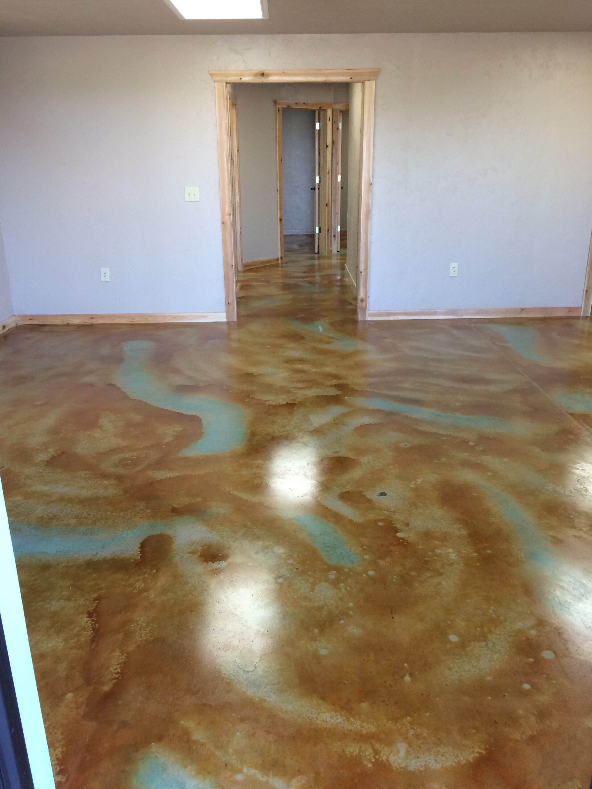 Acid Stained animal hospital concrete floor