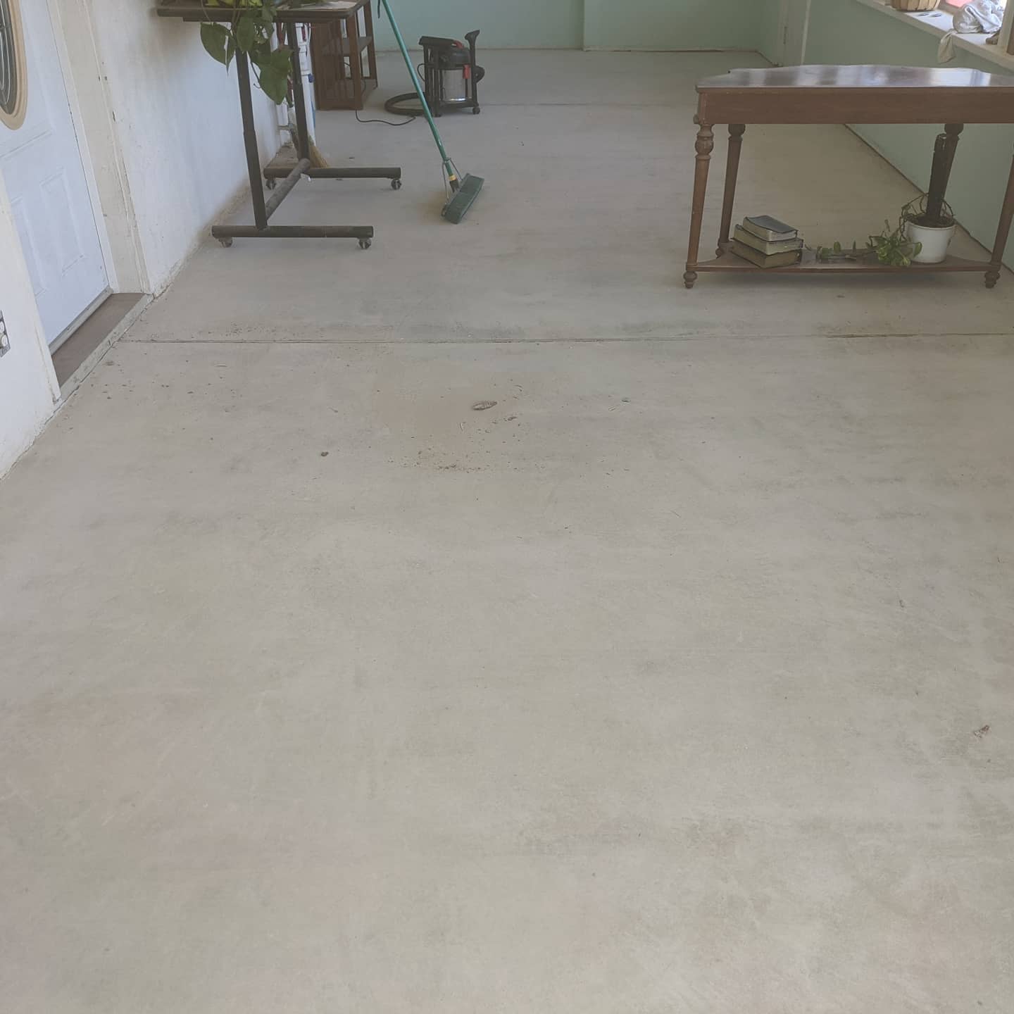Sunroom concrete floor