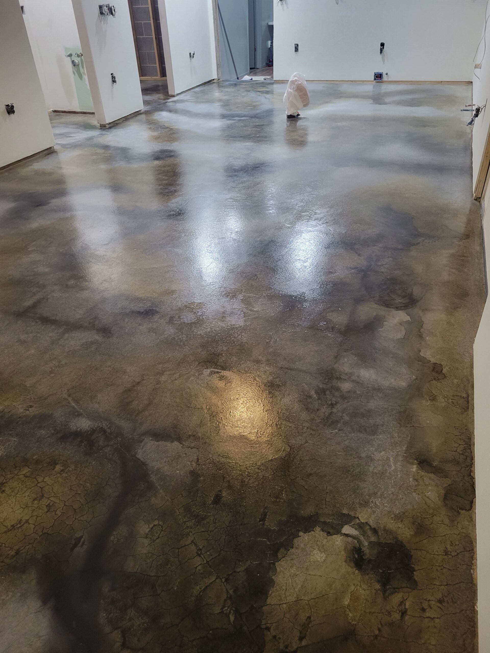 Concrete Floor After Two Coats of EasySeal High Gloss and ProWax Polish High Gloss