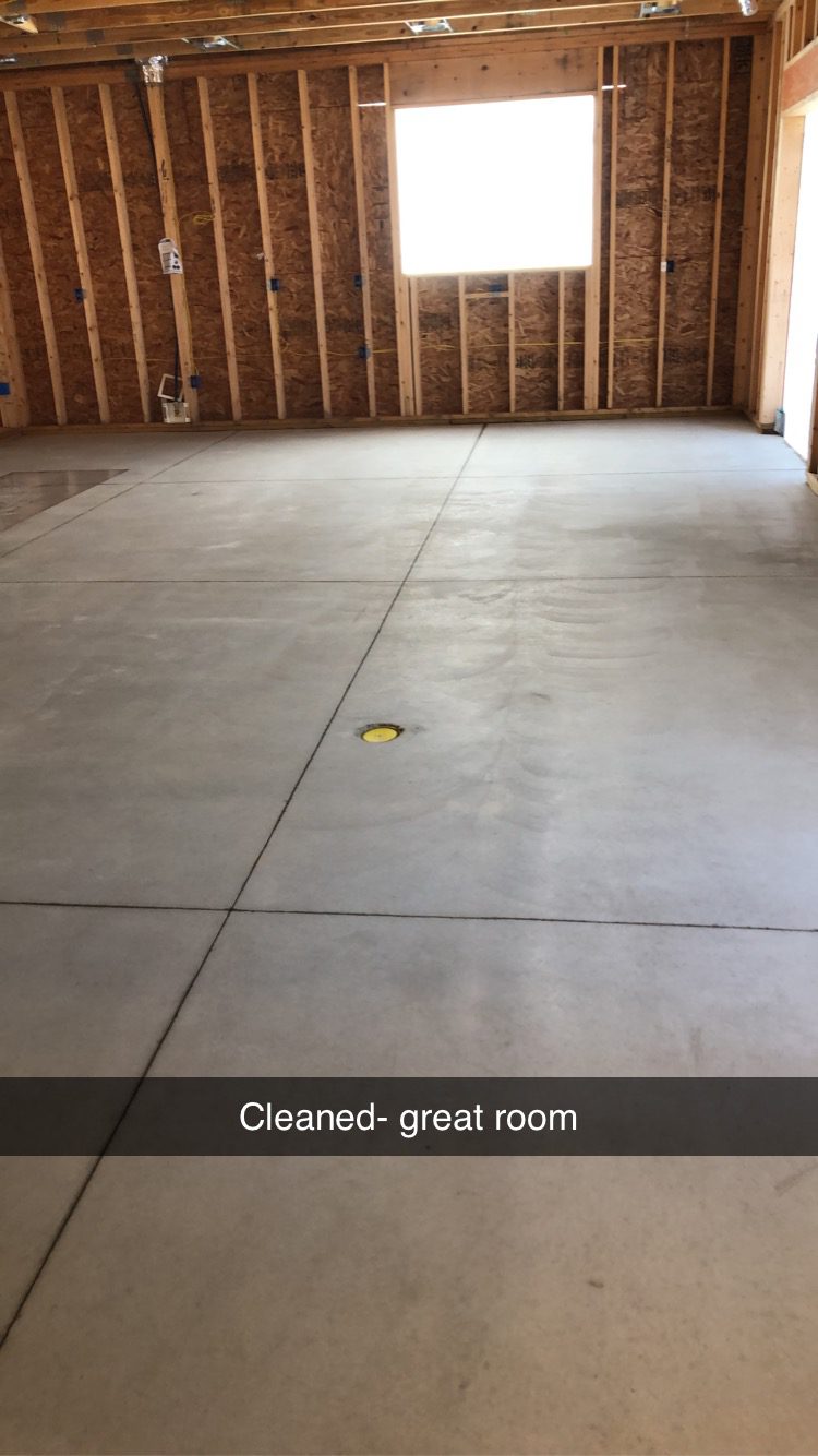 Slab on grade home concrete floor
