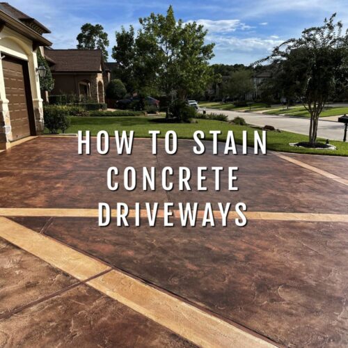 Stained Concrete Driveway: Gallery, How-To Guide, And Staining Tips