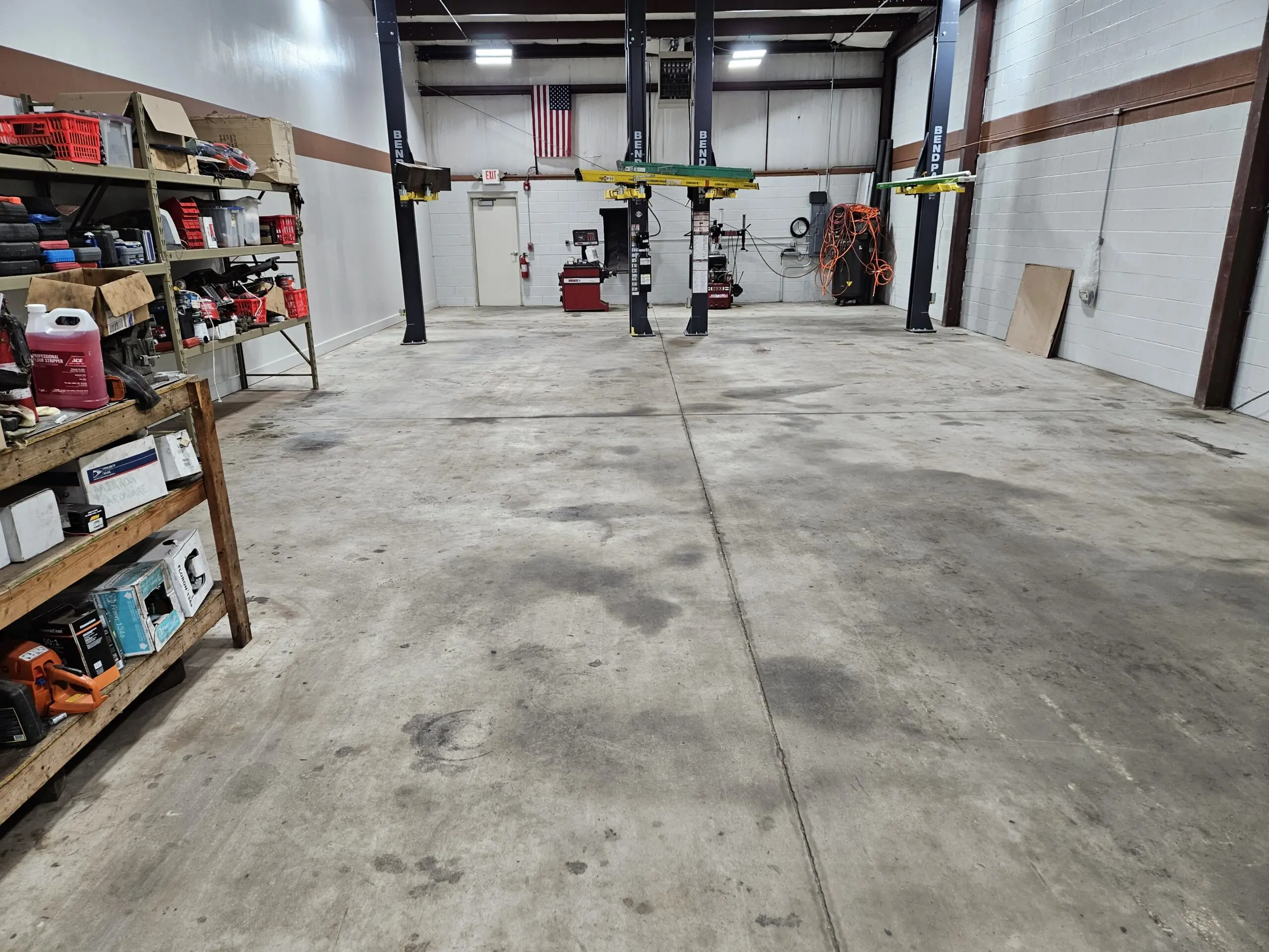 Garage Shop Floor Before Staining