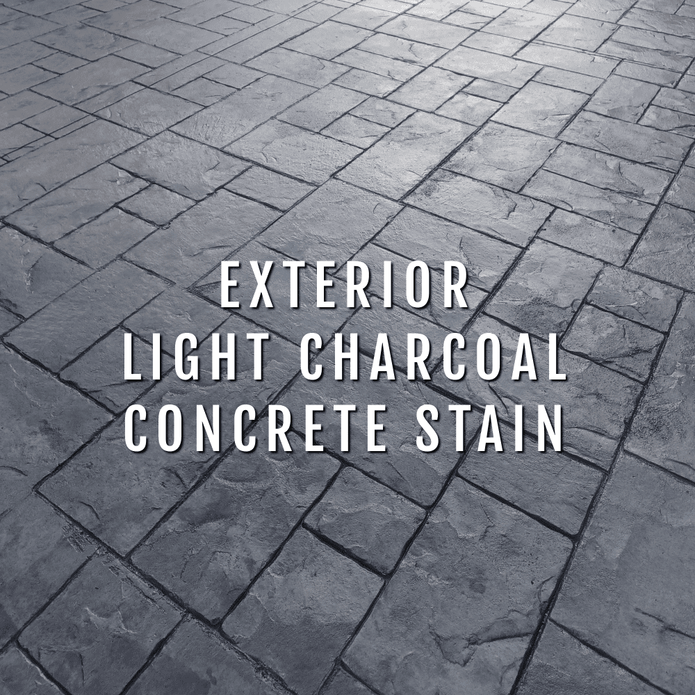 Light Charcoal outdoor concrete stain before and after photos