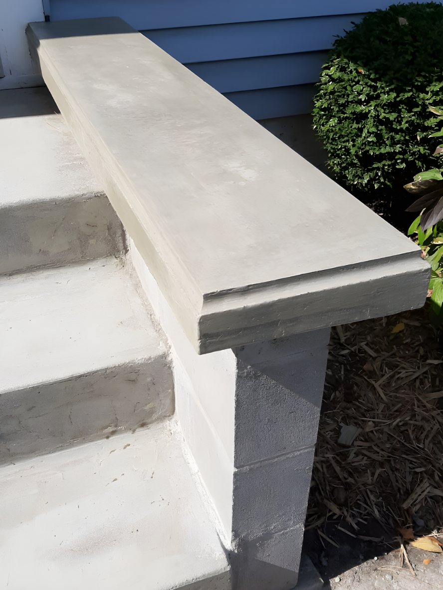 restored-concrete-banister-easytint-buff Restored concrete banister finished with EasyTint Buff tinted sealer
