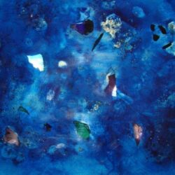 15.3 Blue Concrete Pigment with Underlit Glass Aggregates underlit glass aggregate countertop