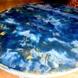 15.4 Blue Concrete Pigment Blue Concrete Table Design