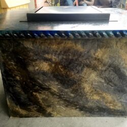 15.4 Blue, 230 Black and 609 Brown Concrete Pigments Concrete Fire Pit