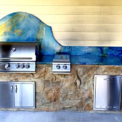 Integrally Colored Outdoor Countertop Design Integrally Colored Outdoor Countertop Design