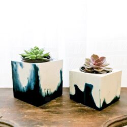 15.4 Blue Concrete Pigment in White Concrete Blue Pigment Concrete Planters