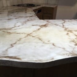 Rum and Pearl Metallic Epoxy on Concrete Overlay Metallic Epoxy Colors