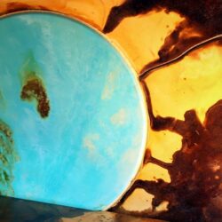 The Direct Colors acid stains used were Coffee Brown, Malayan Buff, and Azure Blue. The Direct Colors acid stains used were Coffee Brown, Malayan Buff, and Azure Blue.