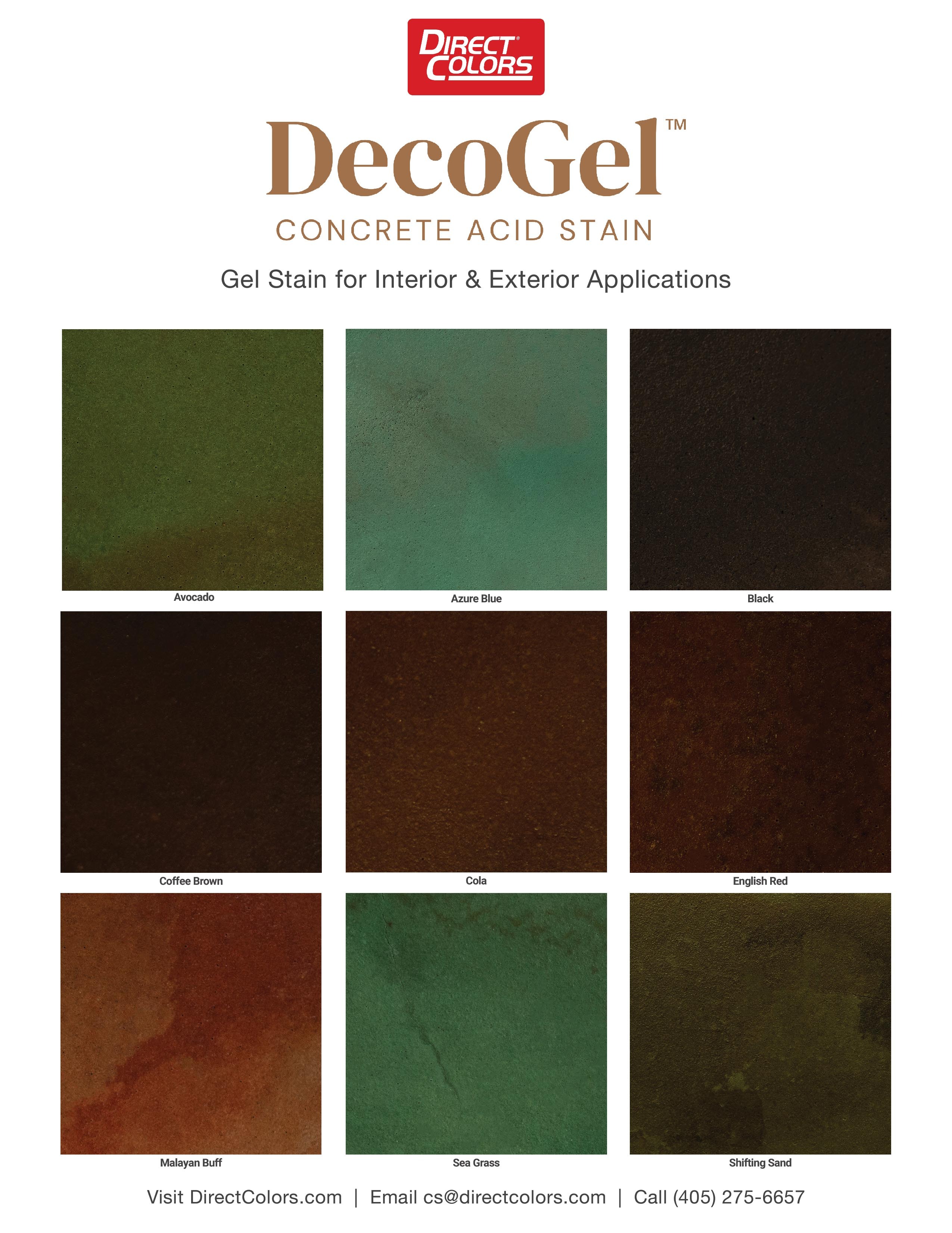Deco Gel Concrete Acid Stain | Direct Colors