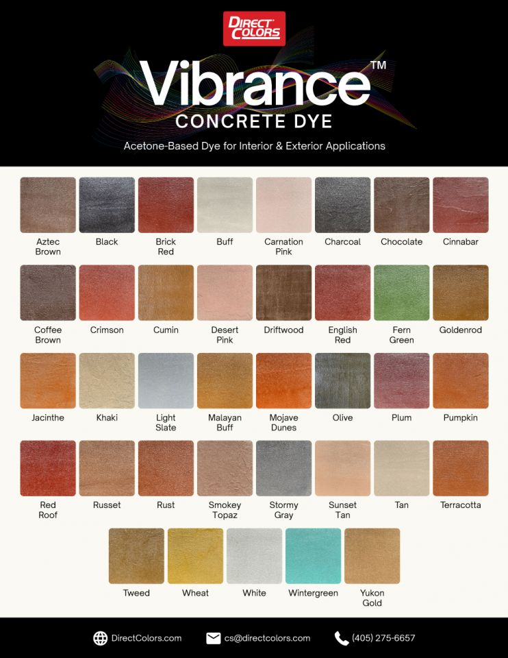 Concrete Dye Color Chart