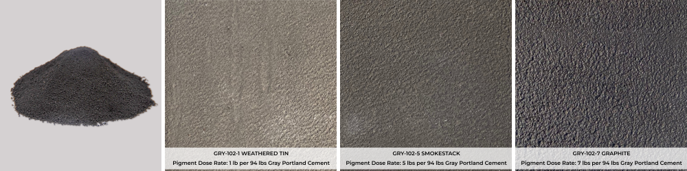 ColorBlast Pigment 102 in Gray Base Cement Pigment Dosage Rates