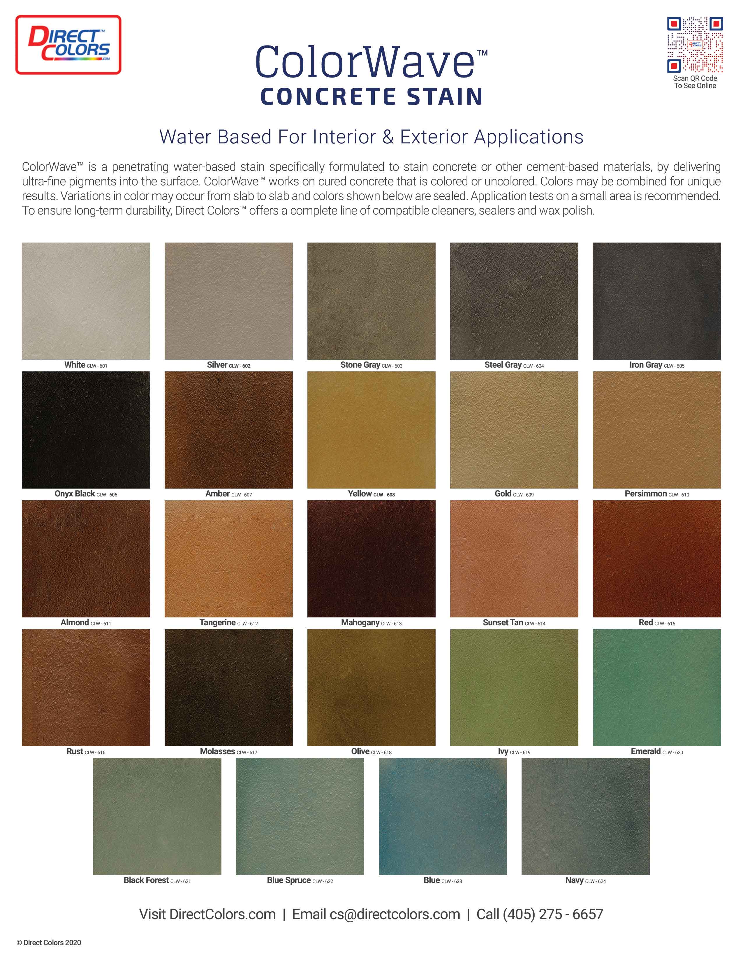 Water Based Concrete Stain Colorwave™ By Direct Colors